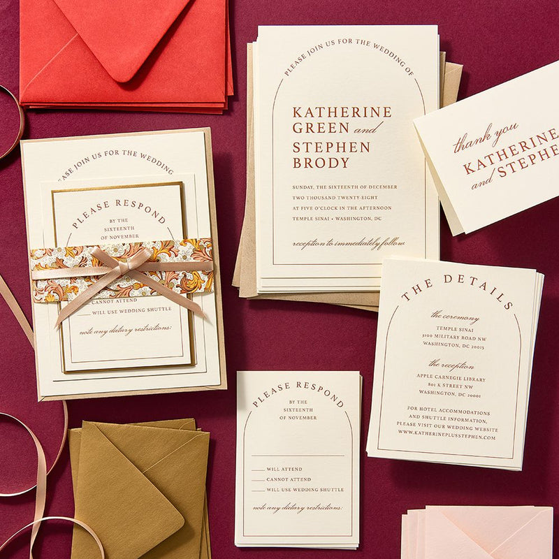Minimal Arch Wedding Invitation