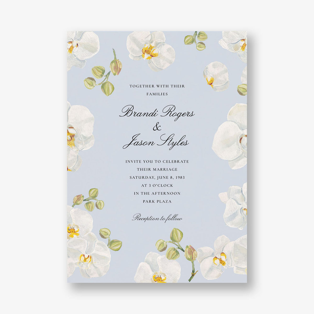 Orchid Blooms Wedding Invitation