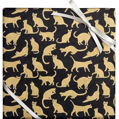 Gold Cats Handmade Paper
