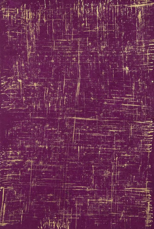 Brush Stroke Gold on Deep Purple Handmade Paper