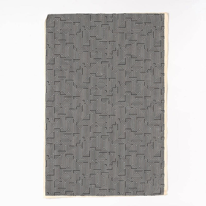 Black & White Maze Handmade Paper