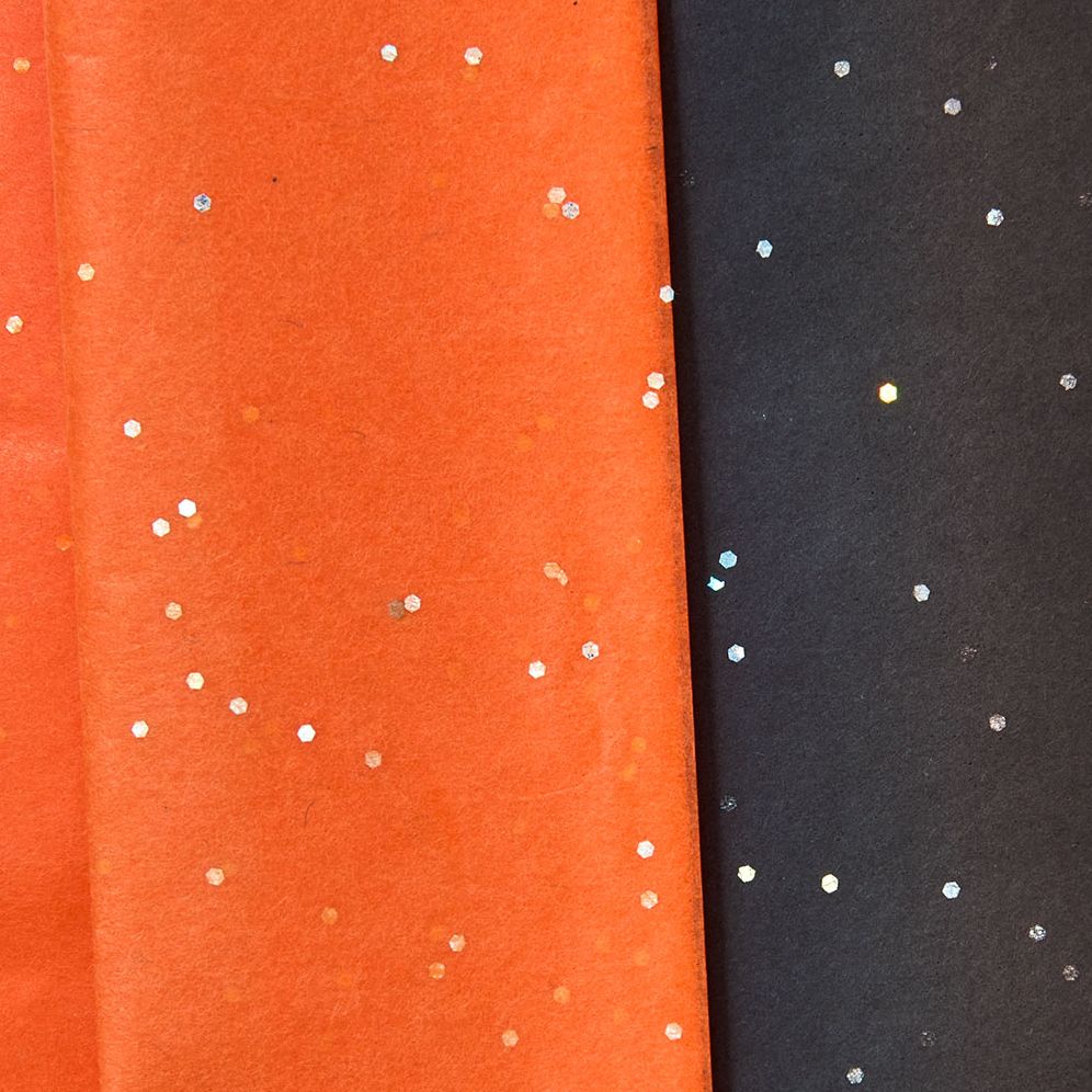 Black and Orange Gemstone Tissue Paper