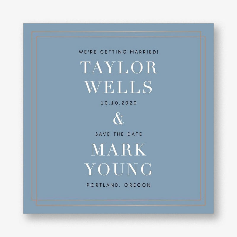 Bulletin Square Save the Date Card