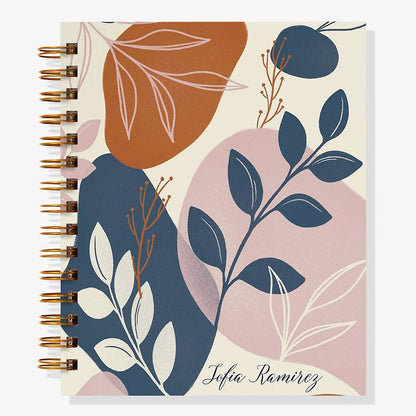 12-Month Abstract Botanical Custom Planner