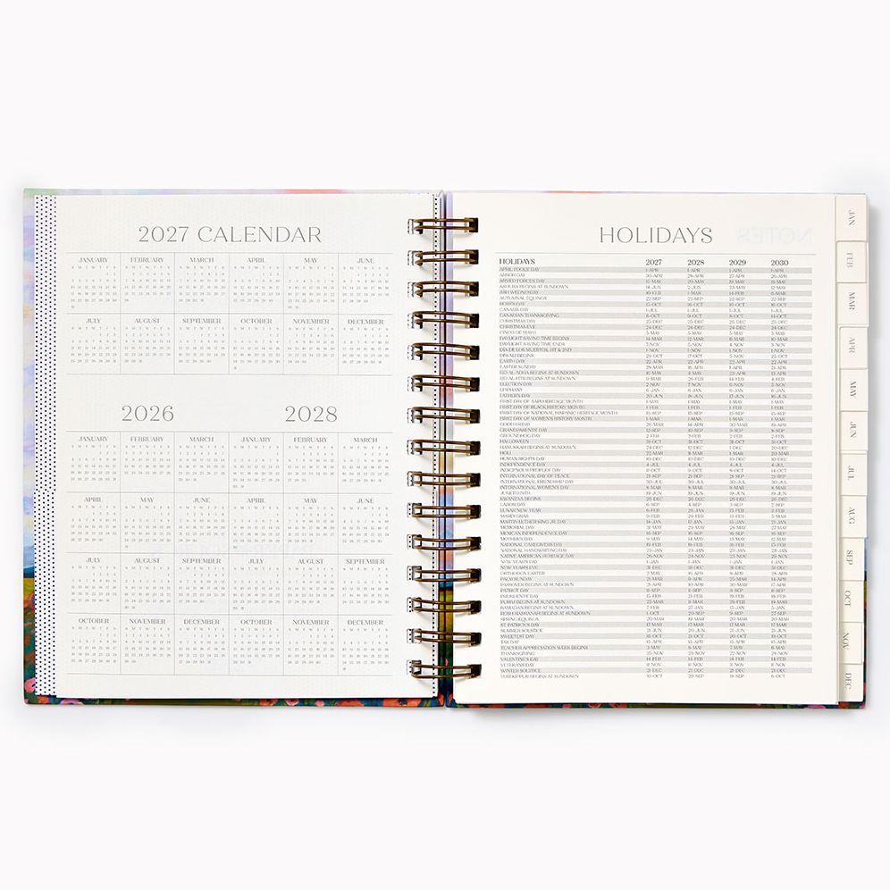 12-Month Abstract Botanical Custom Planner