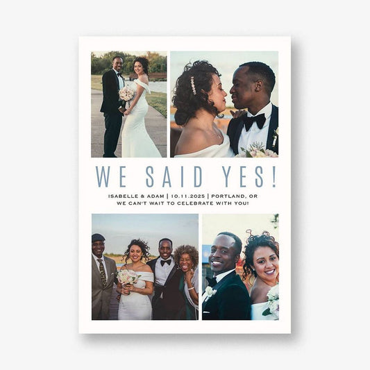 Album Announcement Vertical Wedding Announcement
