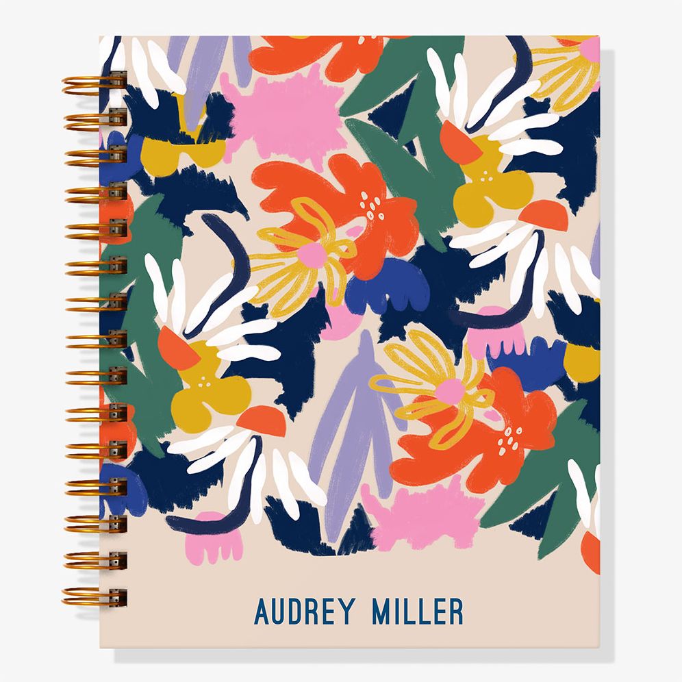 12-Month Abstract Floral Custom Planner
