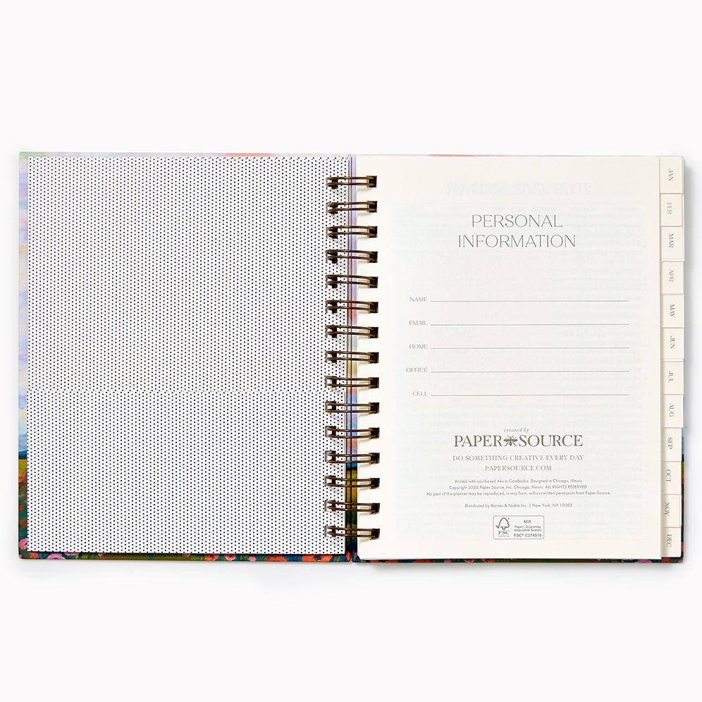 12-Month Abstract Floral Custom Planner