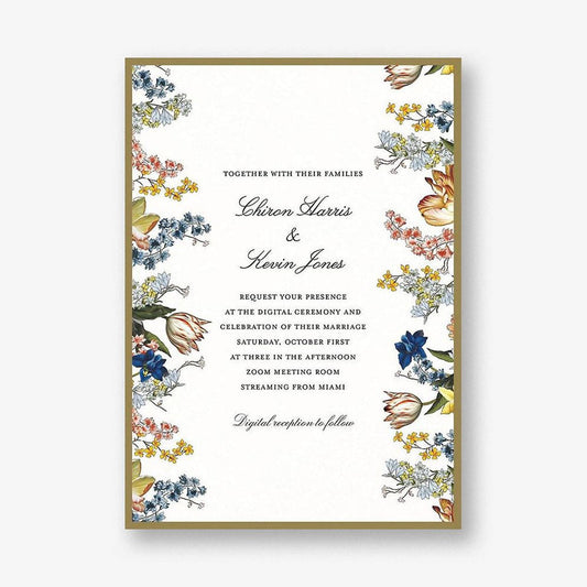 Adorned Aisle Cream Wedding Invitation