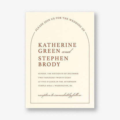 Minimal Arch Wedding Invitation