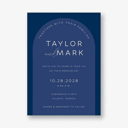 Colorful Arch Wedding Invitation