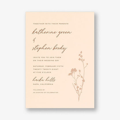Dried Floral Wedding Invitation