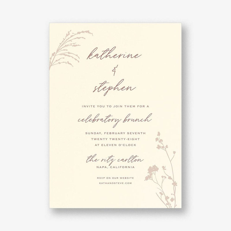 Dried Floral Brunch Invitation