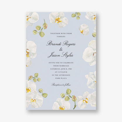Orchid Blooms Wedding Invitation