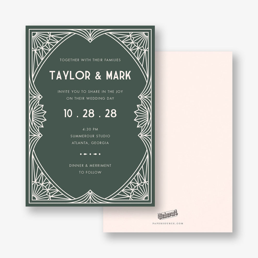 Deco Frame Wedding Invitation