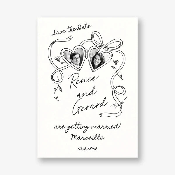 Locket Photo Save the Date