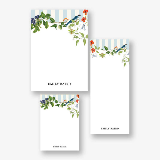 Aviary Affair Personalized Mixed Notepad Set