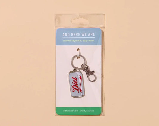 Enamel Keychain & Bag Charm?Diet Soda